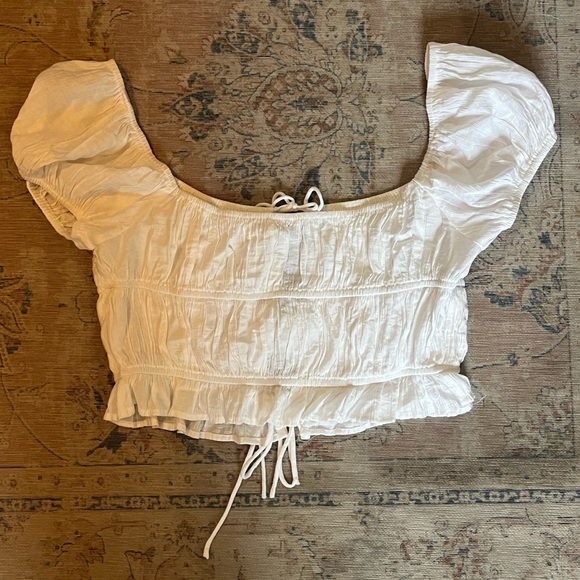 Beige Botany Tie Top - Picture 3 of 3